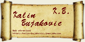 Kalin Bujaković vizit kartica